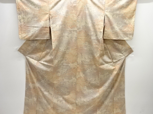 樹木模様織り出し西陣お召着物